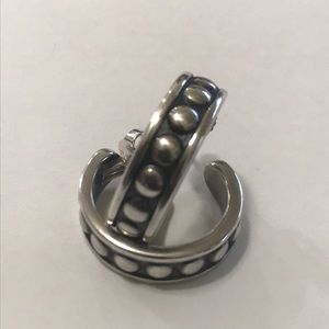James Avery beaded hoop Sterling earrings